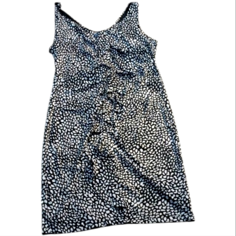 Sleveless Freckled Patterned Midi Dress - Picture 4 of 14
